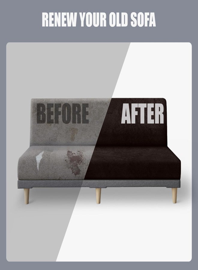 molasofa غطاء أريكة فوتون مطاطي يشبه الجلد من مولاسوفا، غطاء أريكة بدون مساند للذراعين، واقي أثاث بقاعدة مطاطية، غطاء فوتون ناعم وقابل للغسل لأريكة السرير (كبير، لون شوكولاتة) - Image 4